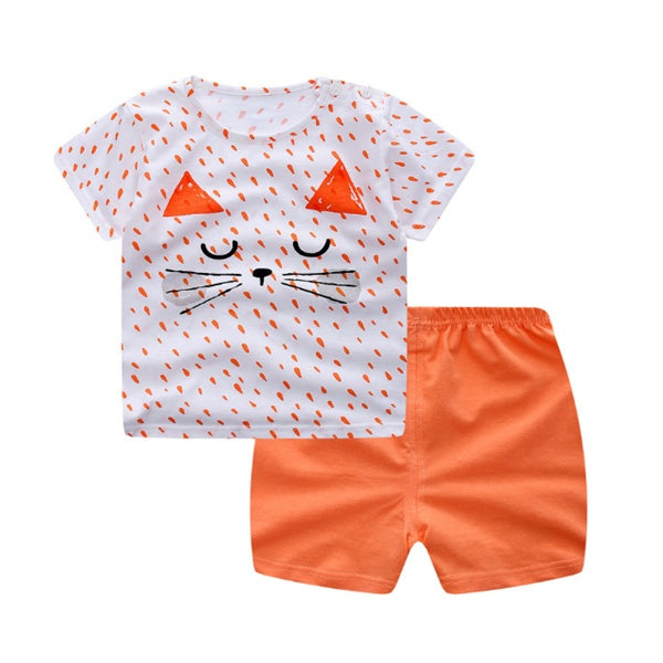 Cartoon Baby Clothes Set – Summer T-Shirt & Casual Outfit for Boys & Girls