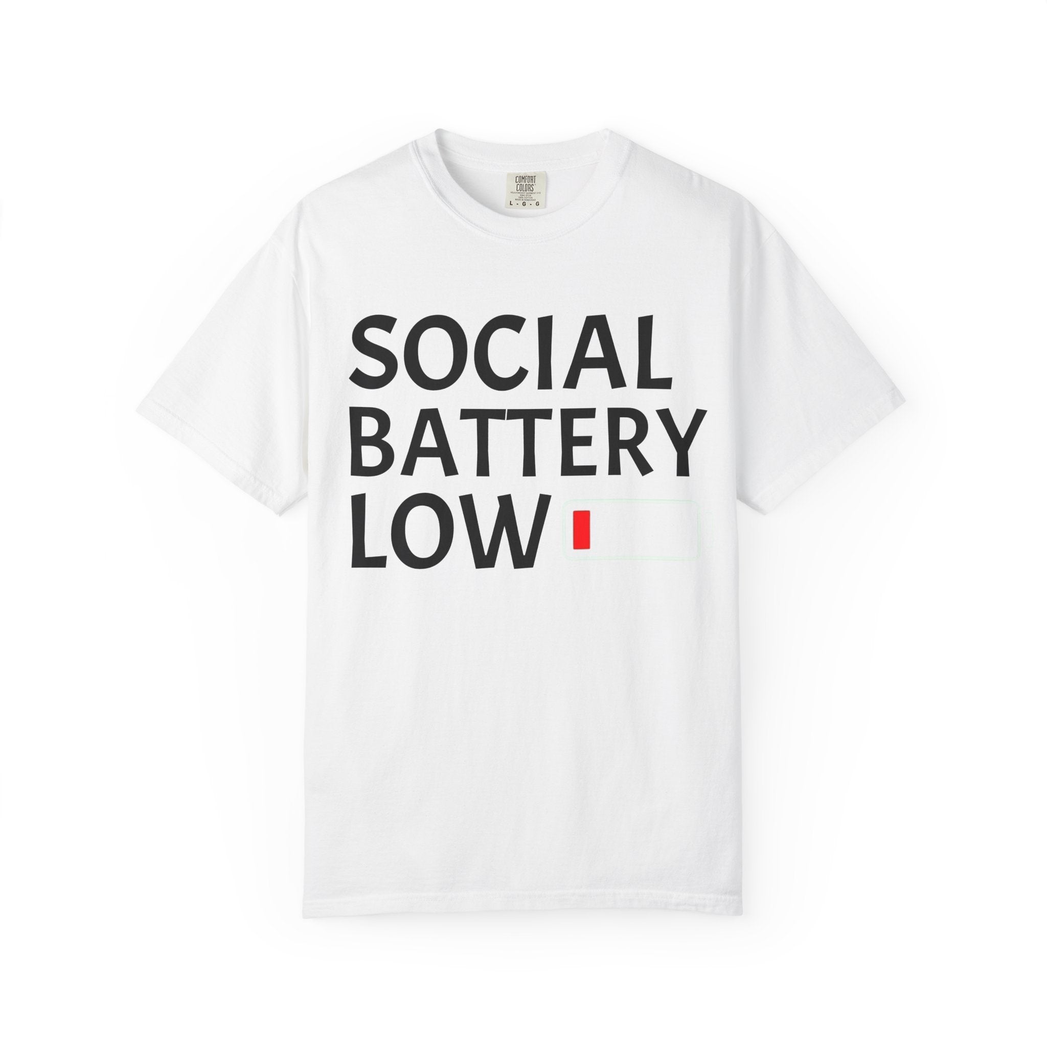 Social Battery Low T-Shirt — Funny Introvert Graphic Tee