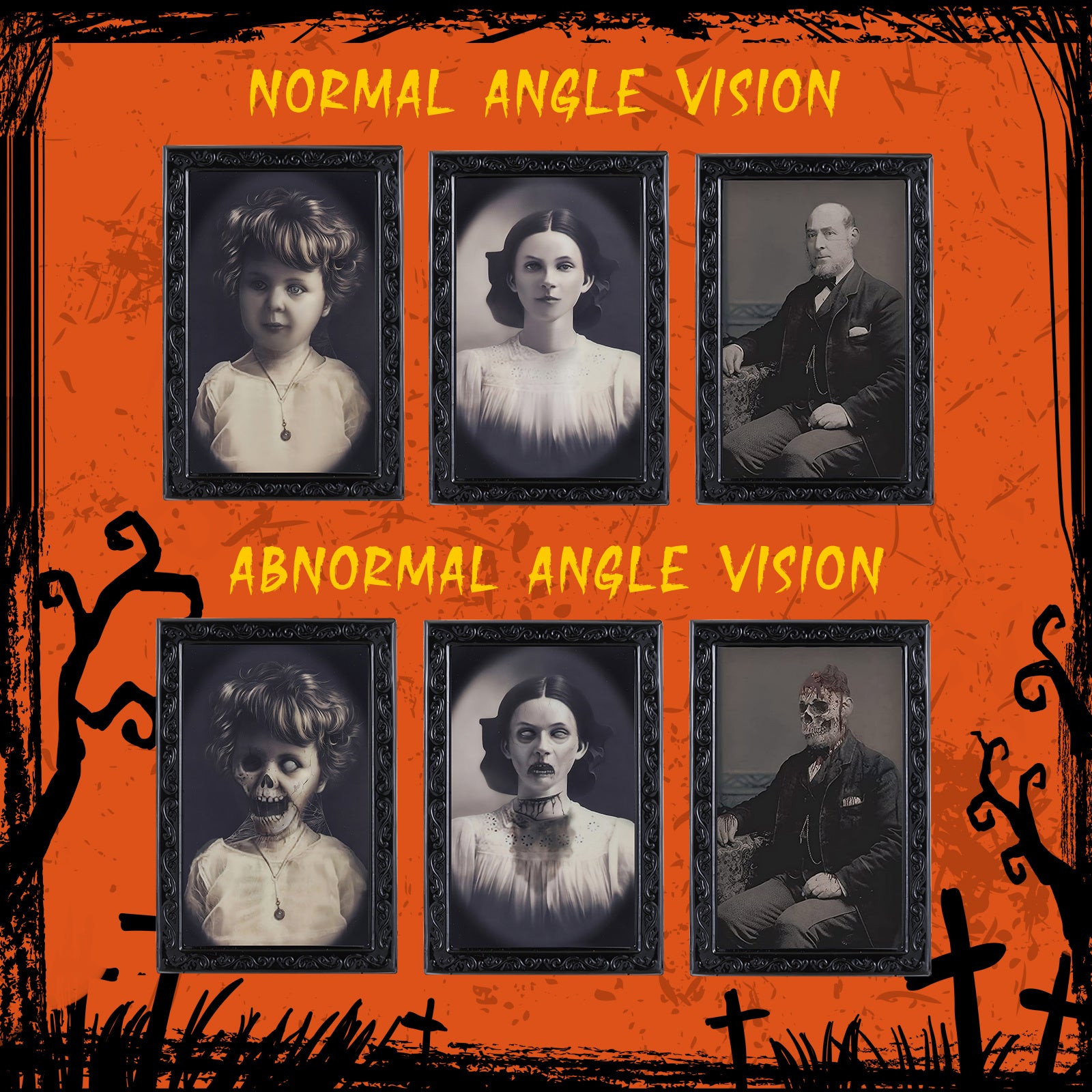 3D Changing Face Frame – Scary Halloween Wall Decoration