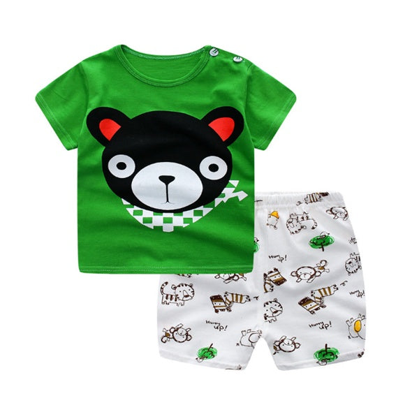 Cartoon Baby Clothes Set – Summer T-Shirt & Casual Outfit for Boys & Girls