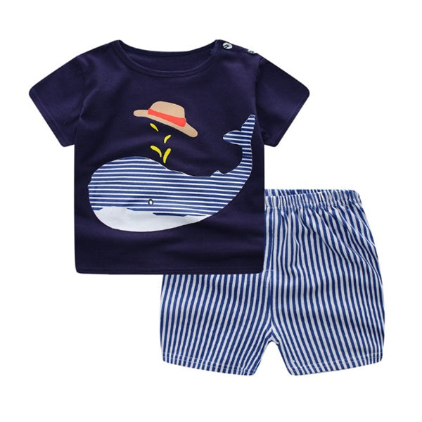Cartoon Baby Clothes Set – Summer T-Shirt & Casual Outfit for Boys & Girls