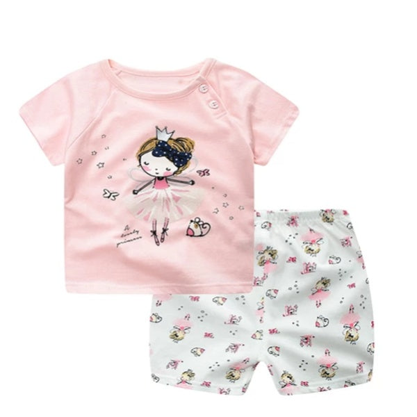 Cartoon Baby Clothes Set – Summer T-Shirt & Casual Outfit for Boys & Girls