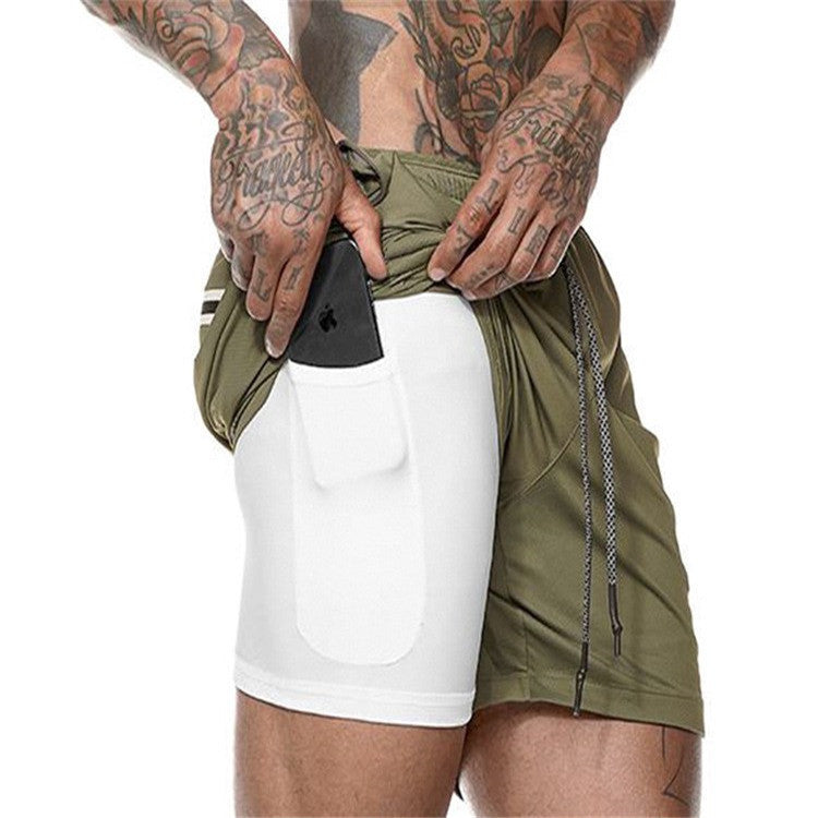 Men’s Pocket Compression Shorts – Workout Running Gym Training Underwear