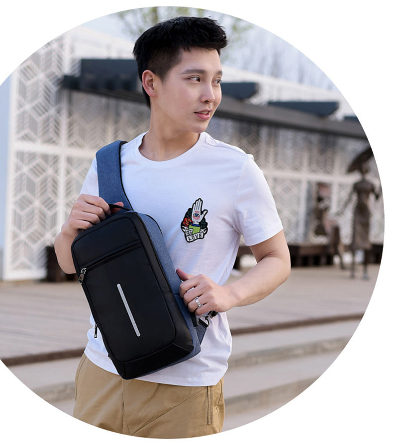Anti-Theft USB Charging Chest Bag – Smart Travel Sling
