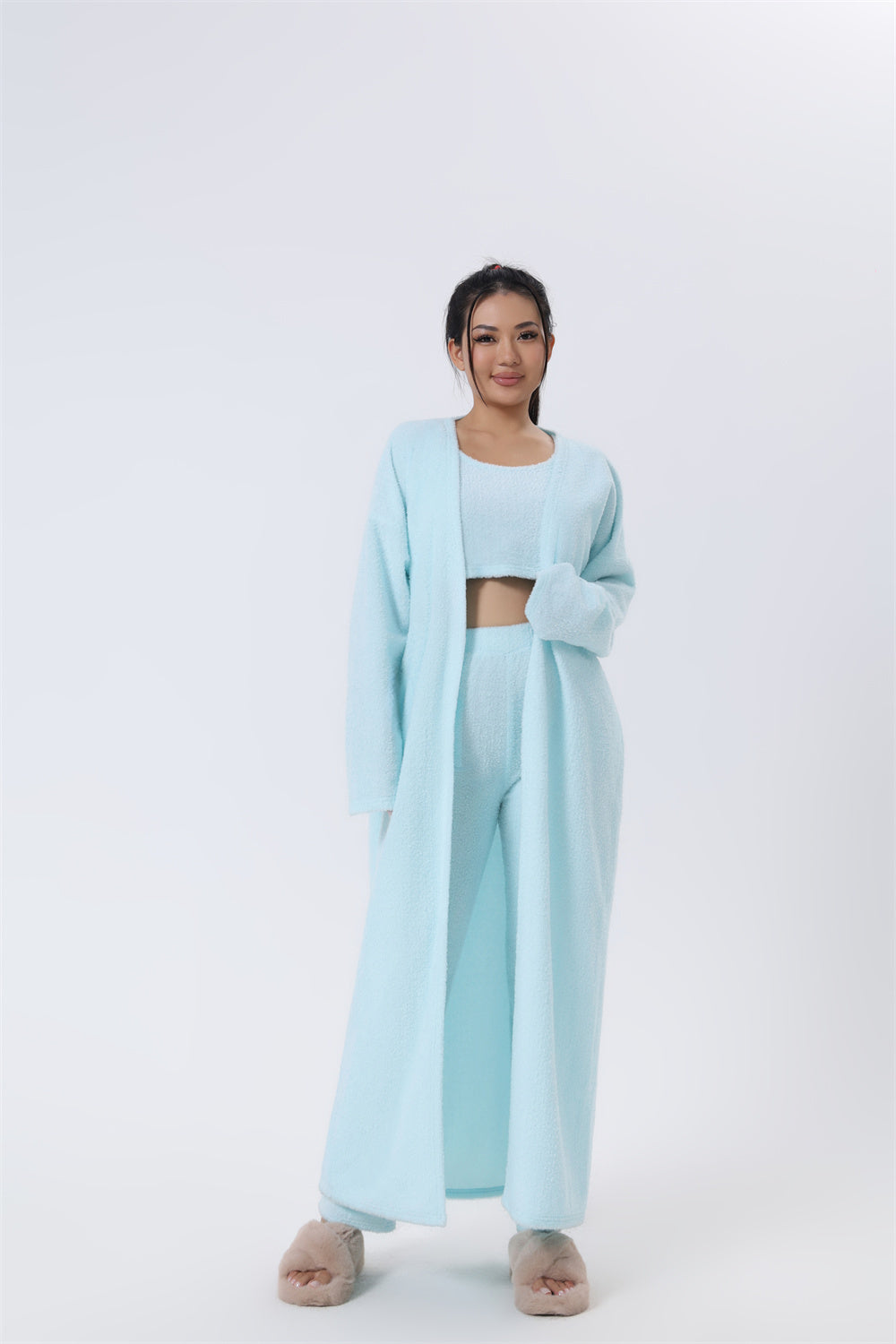 Cozy 3PCS Women’s Lounge Pajama Set – Winter Warm Outfit