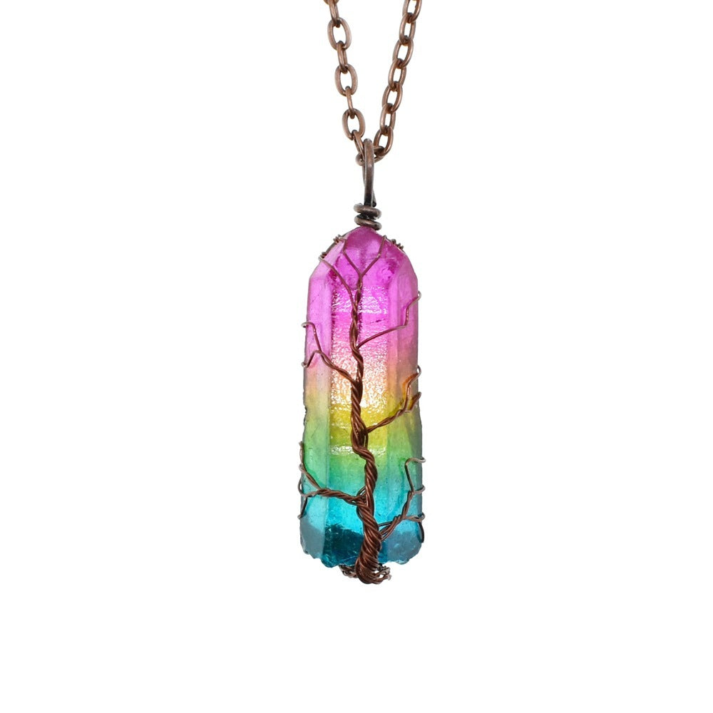 Crystal Tree of Life Energy Healing Necklace