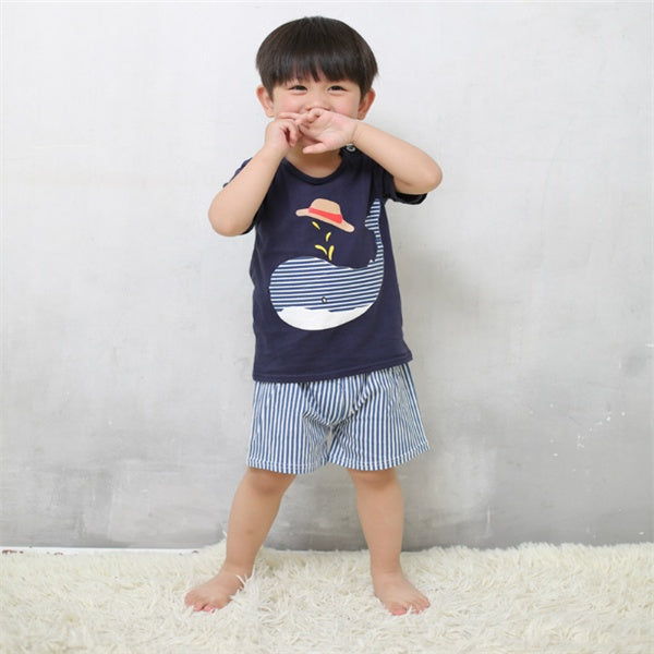 Cartoon Baby Clothes Set – Summer T-Shirt & Casual Outfit for Boys & Girls