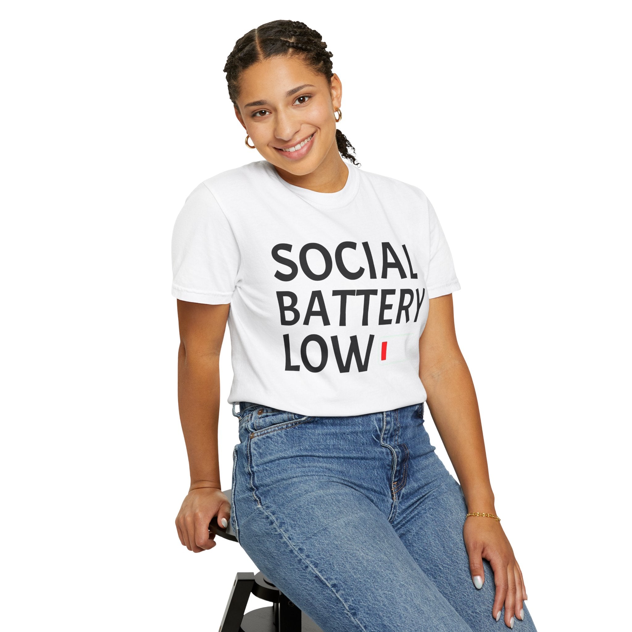Social Battery Low T-Shirt — Funny Introvert Graphic Tee