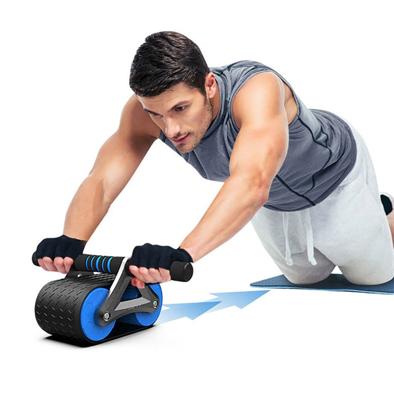 Automatic Rebound Ab Wheel Roller – Core & Waist Trainer