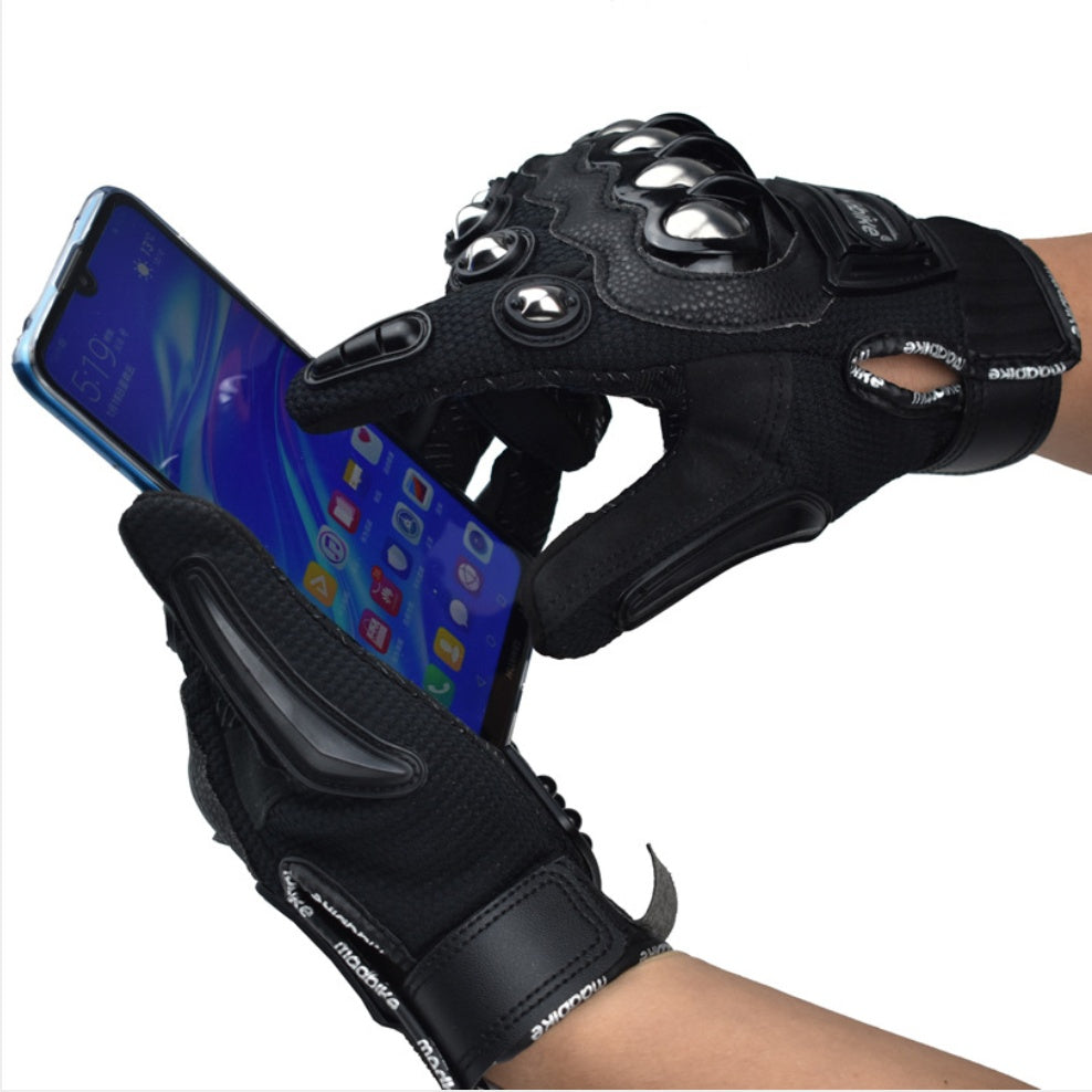 Off-Road Motorcycle Gloves – Alloy Knuckle Protection & Grip Control