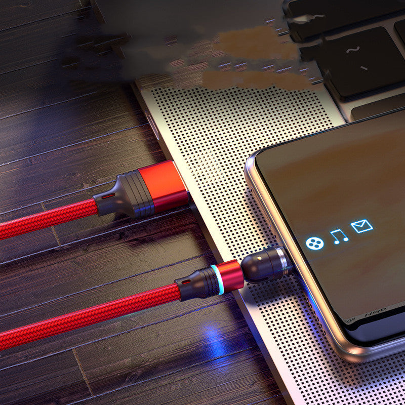 540° Magnetic Fast Charging Cable – Rotating USB Type-C Charger