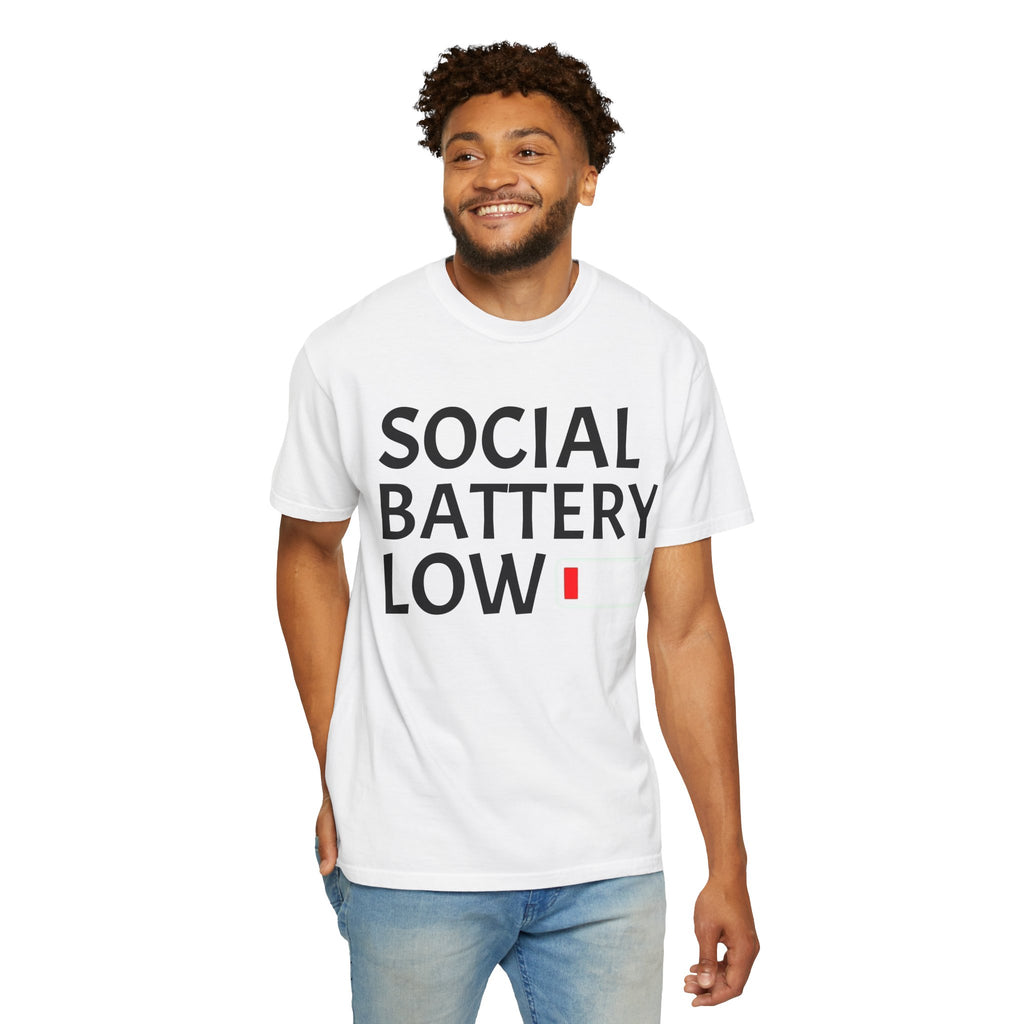 Social Battery Low T-Shirt — Funny Introvert Graphic Tee