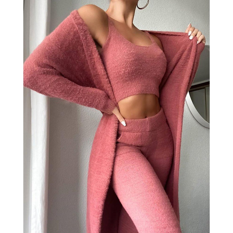 Cozy 3PCS Women’s Lounge Pajama Set – Winter Warm Outfit