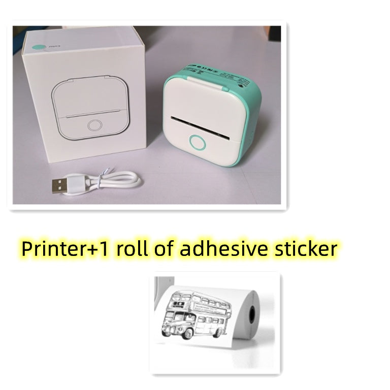 Mini Thermal Label Printer Bluetooth – Portable Photo & Sticker Printer