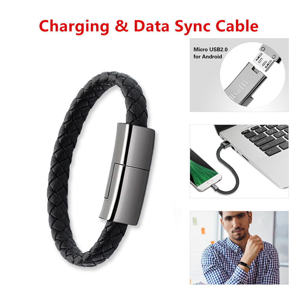 ⚡ Stylish Bracelet USB Charging Cable – Portable Data & Power Cord