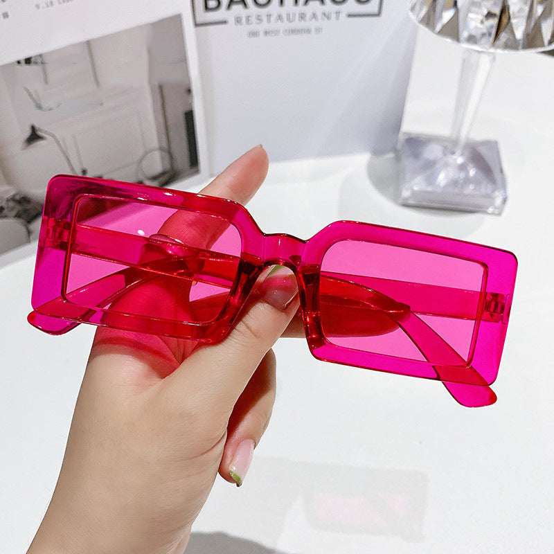 Jelly Color Square Beach Sunglasses